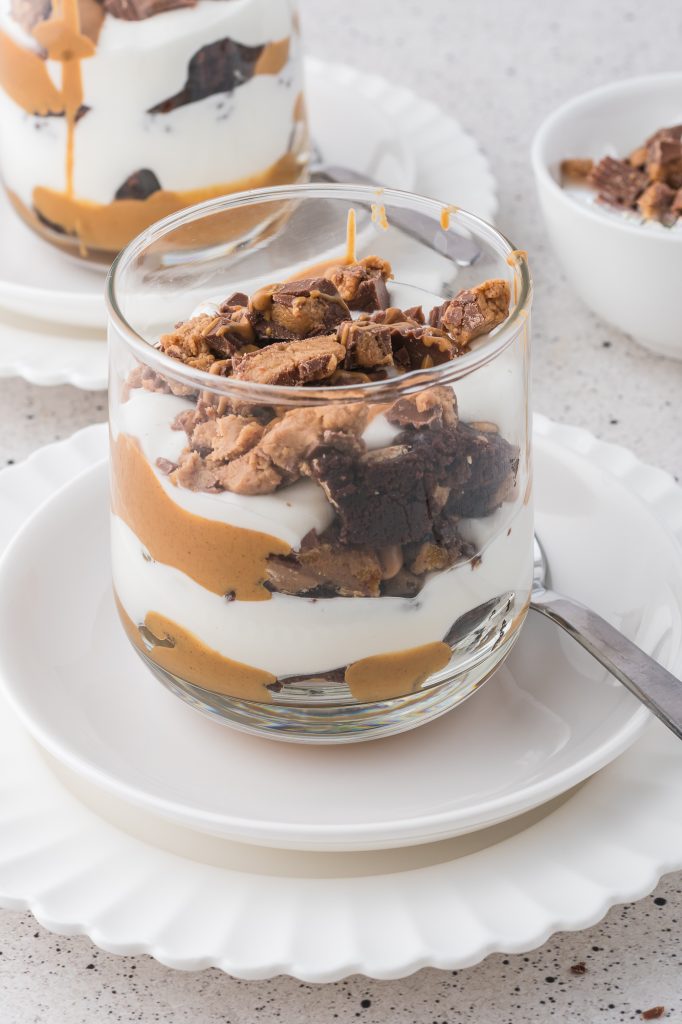 A Peanut Butter Brownie Parfait.