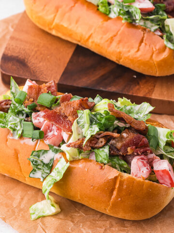 Two Chopped BLT Sandwiches.