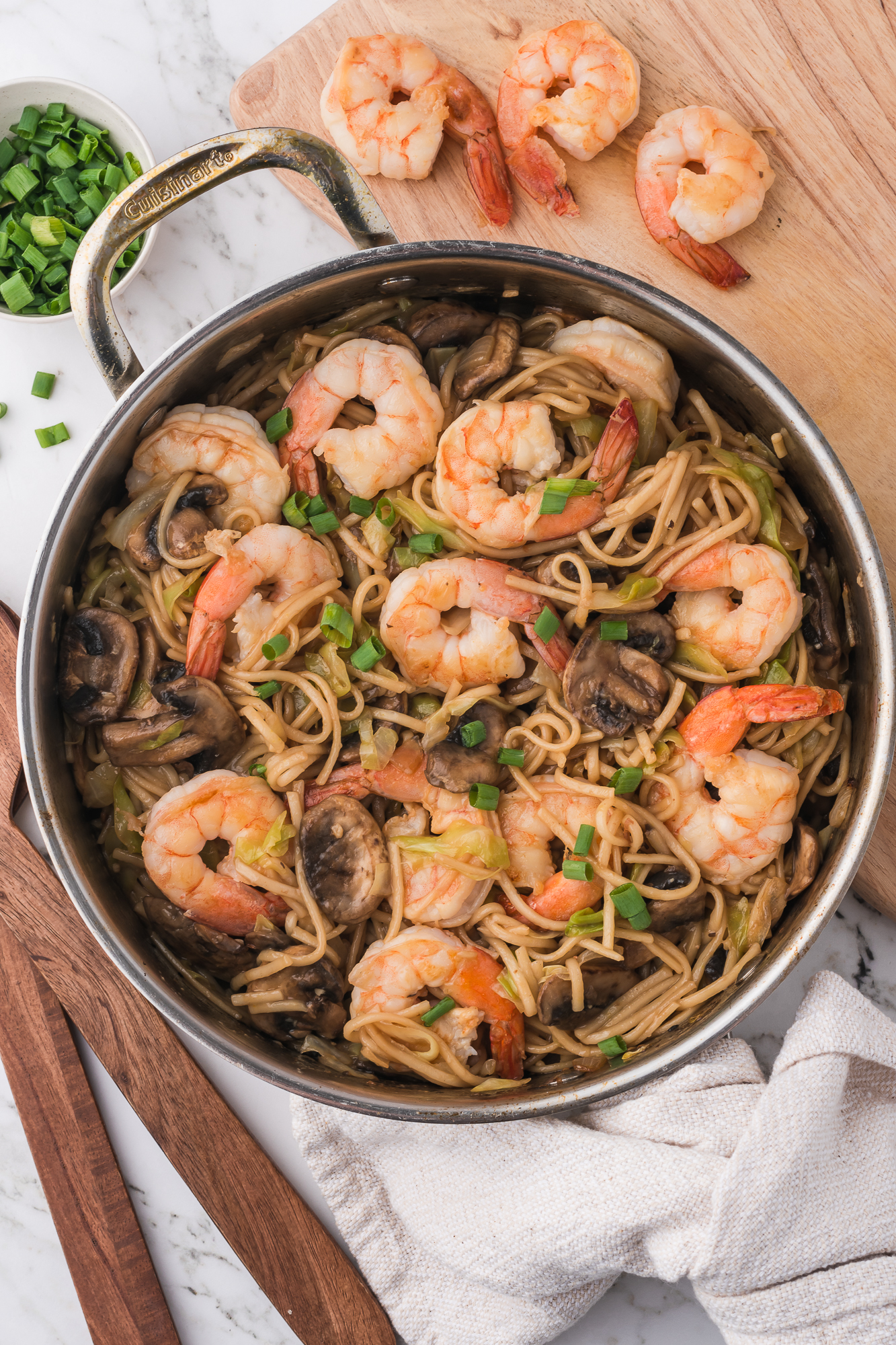 A pot of Shrimp Chow Mein.