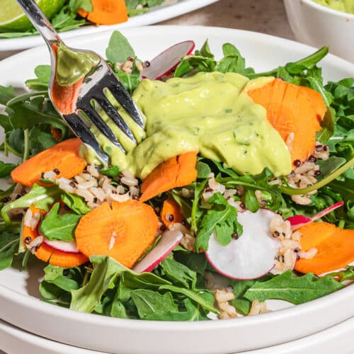 Arugula Quinoa Brown Rice Salad