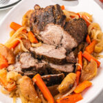 A prepared platter of Slow Cooker Pork Roast